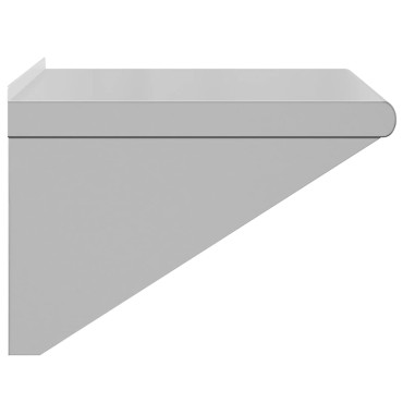vidaXL Ράφι Τοίχου Ασημί 50x45x31cm Ανοξείδωτο Ατσάλι 1 τεμ.