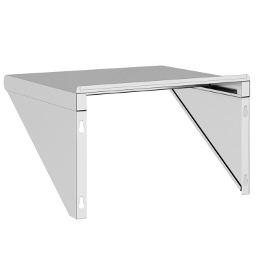 vidaXL Ράφι Τοίχου Ασημί 50x45x31cm Ανοξείδωτο Ατσάλι 1 τεμ.