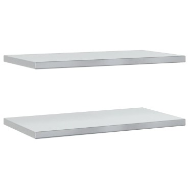 vidaXL Ράφια Τοίχου 2 τεμ. Ασημί 75x40x3cm Ανοξείδωτο Ατσάλι