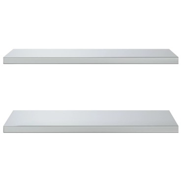 vidaXL Ράφια Τοίχου 2 τεμ. Ασημί 75x40x3cm Ανοξείδωτο Ατσάλι