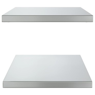 vidaXL Ράφια Τοίχου 2 τεμ. Ασημί 75x40x3cm Ανοξείδωτο Ατσάλι