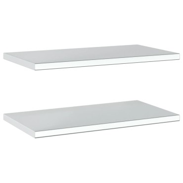 vidaXL Ράφια Τοίχου 2 τεμ. Ασημί 75x40x3cm Ανοξείδωτο Ατσάλι