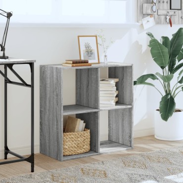 vidaXL Βιβλιοθήκη Γκρι Sonoma 68,5x32x68,5cm από Επεξεργ. Ξύλο 1 τεμ.