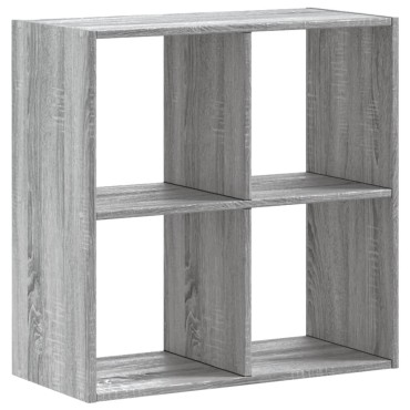 vidaXL Βιβλιοθήκη Γκρι Sonoma 68,5x32x68,5cm από Επεξεργ. Ξύλο 1 τεμ.