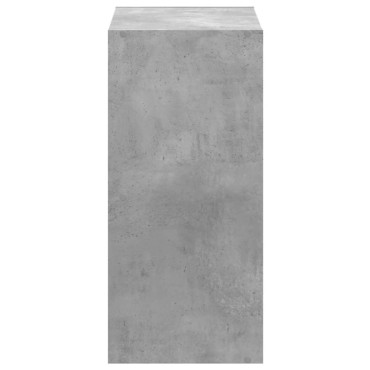 vidaXL Βιβλιοθήκη Γκρι Σκυροδέματος 68,5x32x68,5cm Επεξεργ. Ξύλο 1 τεμ.