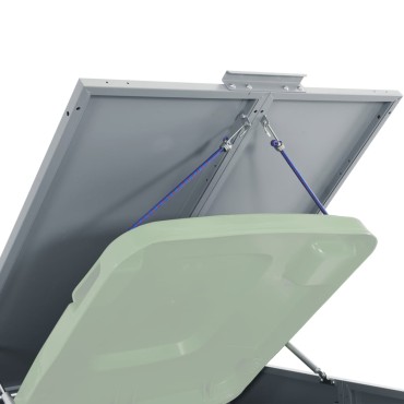 vidaXL Πλαίσιο Κάδου Απορριμμάτων 1 Κάδος Γκρι 69x79x117 εκ. Ατσάλι