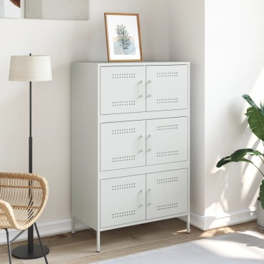 vidaXL Ντουλάπι Λευκό 68x39x113cm από Ατσάλι 1 τεμ.