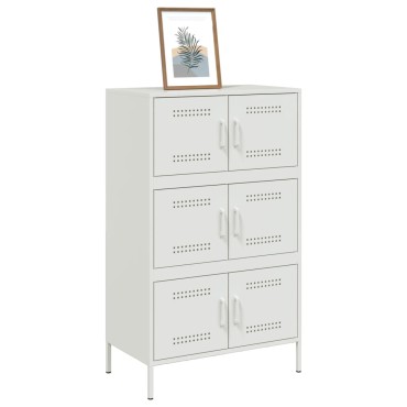 vidaXL Ντουλάπι Λευκό 68x39x113cm από Ατσάλι 1 τεμ.