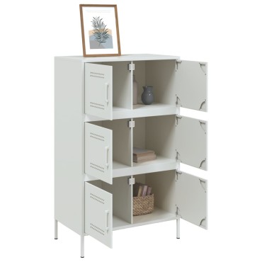 vidaXL Ντουλάπι Λευκό 68x39x113cm από Ατσάλι 1 τεμ.