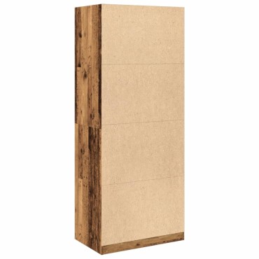 vidaXL Ντουλάπα Όψη Παλαιού Ξύλου 80x50x200cm από Επεξεργασμένο Ξύλο 1 τεμ.