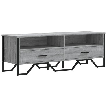 vidaXL Έπιπλο Τηλεόρασης Γκρι Sonoma 122x34x41cm από Επεξεργ. Ξύλο