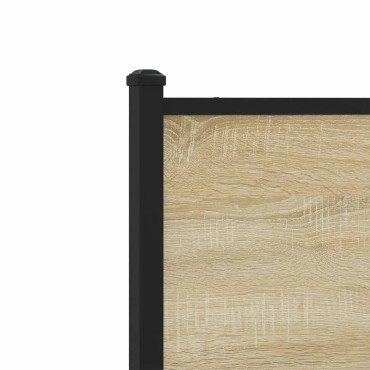 vidaXL Σκελετός Κρεβ. Χωρίς Στρώμα Sonoma Δρυς 160x200 εκ. Μεταλλικό