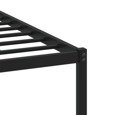 vidaXL Σκελετός Κρεβ. Χωρίς Στρώμα Sonoma Δρυς 100x200 εκ. Μεταλλικό