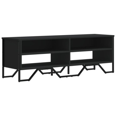 vidaXL Έπιπλο Τηλεόρασης Μαύρο 122x34x41cm Επεξεργασμένο Ξύλο