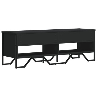 vidaXL Έπιπλο Τηλεόρασης Μαύρο 122x34x41cm Επεξεργασμένο Ξύλο
