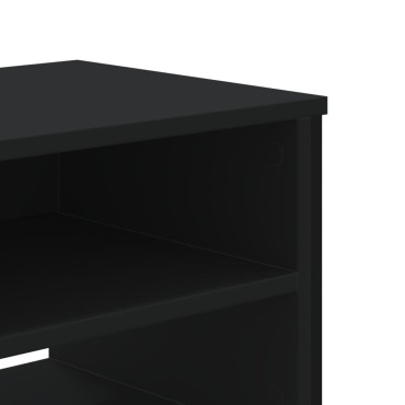 vidaXL Έπιπλο Τηλεόρασης Μαύρο 122x34x41cm Επεξεργασμένο Ξύλο