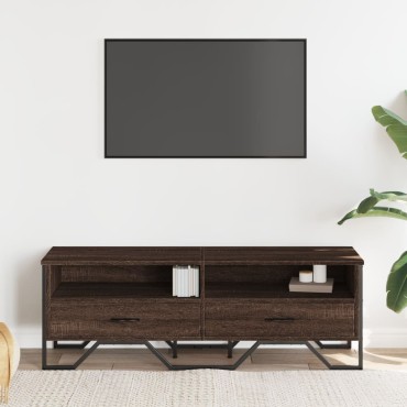 vidaXL Έπιπλο Τηλεόρασης Καπνιστή Δρυς 122x34x41cm Επεξεργασμένο Ξύλο