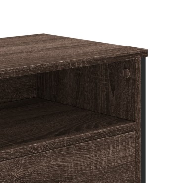 vidaXL Έπιπλο Τηλεόρασης Καπνιστή Δρυς 122x34x41cm Επεξεργασμένο Ξύλο