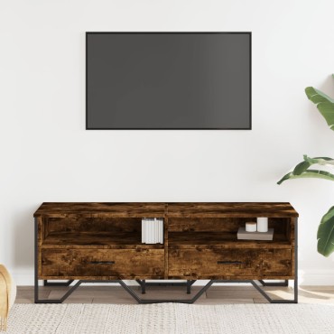 vidaXL Έπιπλο Τηλεόρασης Καπνιστή Δρυς 122x34x41cm Επεξεργασμένο Ξύλο