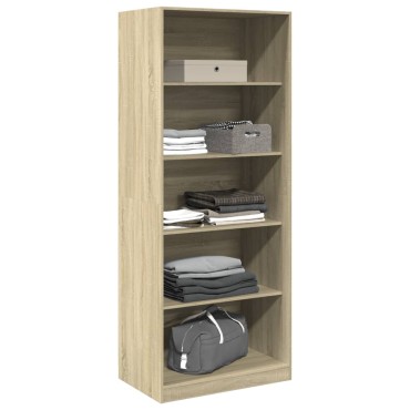 vidaXL Ντουλάπα Χρώμα Sonoma Δρυς 80x50x200cm από Επεξ. Ξύλο 1 τεμ.