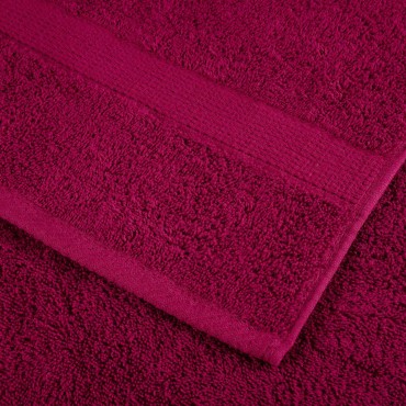 vidaXL Πετσέτες Premium SOLUND 10 τεμ. Μπορντό 100x200 εκ. 600 γρ./μ²