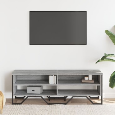 vidaXL Έπιπλο Τηλεόρασης Γκρι Sonoma 122x34x41cm από Επεξεργ. Ξύλο