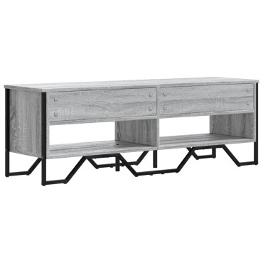 vidaXL Έπιπλο Τηλεόρασης Γκρι Sonoma 122x34x41cm από Επεξεργ. Ξύλο