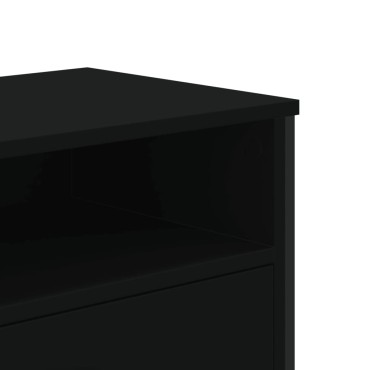 vidaXL Έπιπλο Τηλεόρασης Μαύρο 122x34x41cm Επεξεργασμένο Ξύλο