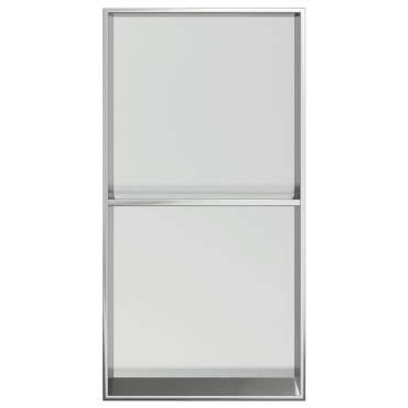 vidaXL Εσοχή Ντους Βουρστ. Ασήμι 32x62x9 εκ. Αν. Ατσάλι