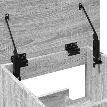 vidaXL Αναλόγιο με Ροδάκια & Συρτάρι Γκρι Sonoma 55x55x107cm Επεξ Ξύλο 1 τεμ.