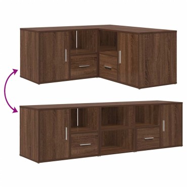 vidaXL Γωνιακό Έπιπλο Καφέ δρυς 160x40x45cm από Επεξεργ. Ξύλο 1 τεμ.