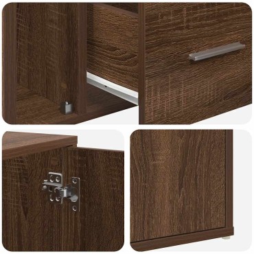 vidaXL Γωνιακό Έπιπλο Καφέ δρυς 160x40x45cm από Επεξεργ. Ξύλο 1 τεμ.