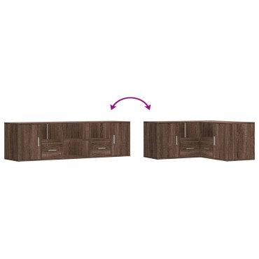 vidaXL Γωνιακό Έπιπλο Καφέ δρυς 160x40x45cm από Επεξεργ. Ξύλο 1 τεμ.