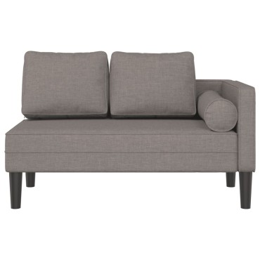 vidaXL Ανάκλιντρο Taupe Υφασμάτινο με Μαξιλάρια 110x54,5cm 1 τεμ.