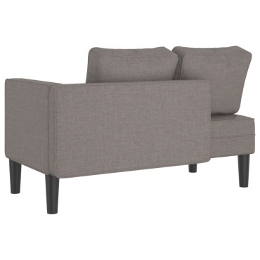 vidaXL Ανάκλιντρο Taupe Υφασμάτινο με Μαξιλάρια 110x54,5cm 1 τεμ.