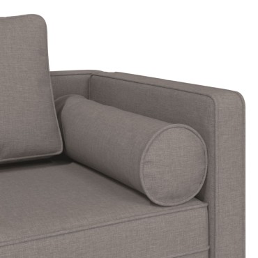 vidaXL Ανάκλιντρο Taupe Υφασμάτινο με Μαξιλάρια 110x54,5cm 1 τεμ.