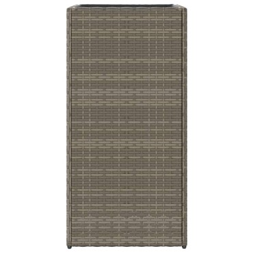 vidaXL Ζαρντινιέρα Κήπου Γκρι 40x40x80 εκ. από Συνθετικό Ρατάν