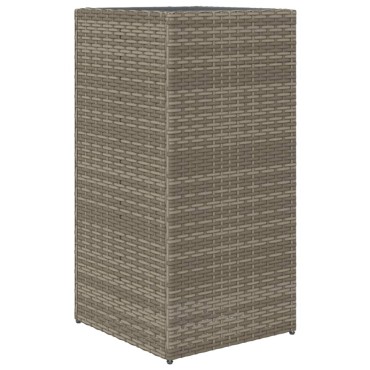 vidaXL Ζαρντινιέρα Κήπου Γκρι 40x40x80 εκ. από Συνθετικό Ρατάν