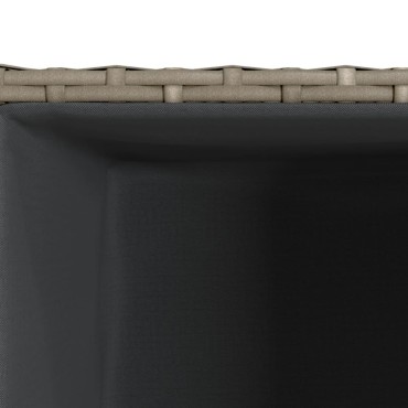 vidaXL Ζαρντινιέρα Κήπου Γκρι 40x40x80 εκ. από Συνθετικό Ρατάν