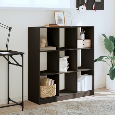 vidaXL Βιβλιοθήκη Μαύρο 102x32x108cm από Επεξεργασμένο Ξύλο 1 τεμ.