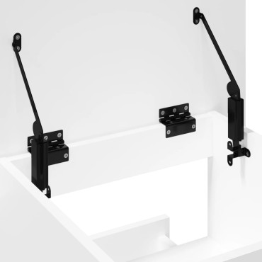 vidaXL Αναλόγιο με Ροδάκια & Συρτάρι Λευκό 55x55x107cm Επεξ. Ξύλο 1 τεμ.
