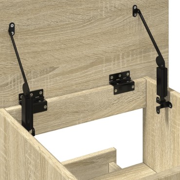 vidaXL Αναλόγιο με Ροδάκια & Συρτάρι Sonoma Δρυς 55x55x107cm Επεξ Ξύλο 1 τεμ.