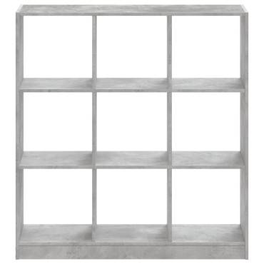 vidaXL Βιβλιοθήκη Γκρι Σκυροδέματος 102x32x108cm Επεξεργ. Ξύλο 1 τεμ.
