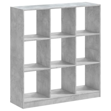 vidaXL Βιβλιοθήκη Γκρι Σκυροδέματος 102x32x108cm Επεξεργ. Ξύλο 1 τεμ.