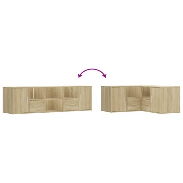 vidaXL Ντουλάπι Γωνιακό Sonoma Δρυς 160x40x45cm Επεξεργασμένο Ξύλο 1 τεμ.
