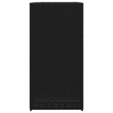 vidaXL Ζαρντινιέρα Κήπου Μαύρη 40x40x80 εκ. από Συνθετικό Ρατάν