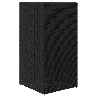vidaXL Ζαρντινιέρα Κήπου Μαύρη 40x40x80 εκ. από Συνθετικό Ρατάν