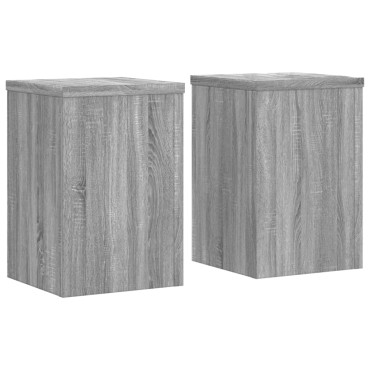 vidaXL Βάσεις Φυτών 2 Τεμ. Γκρι Sonoma 20x20x30 εκ. Επεξεργασμένο Ξύλο