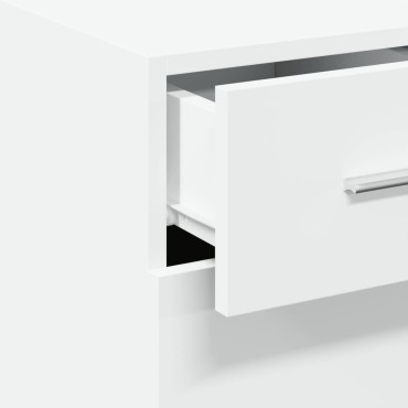 vidaXL Συρταριέρα Λευκή 30x42,5x93cm από Επεξεργασμένο Ξύλο 1 τεμ.