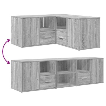 vidaXL Γωνιακό Έπιπλο Γκρι Sonoma 160x40x45cm από Επεξεργ. Ξύλο 1 τεμ.